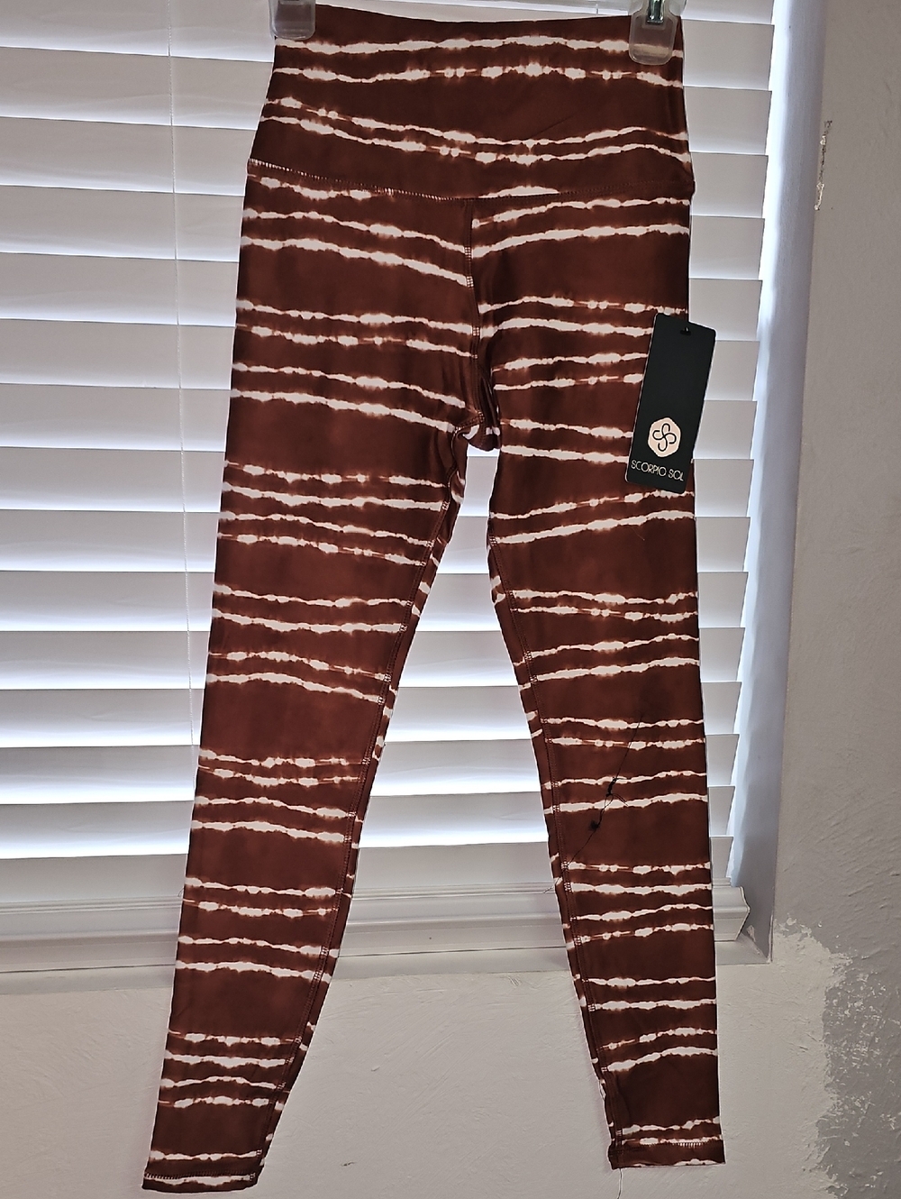 Scorpio Sol Teen Brown & Cream Tie-Dye Leggings